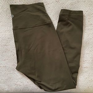 Lululemon Army Green leggings 25”